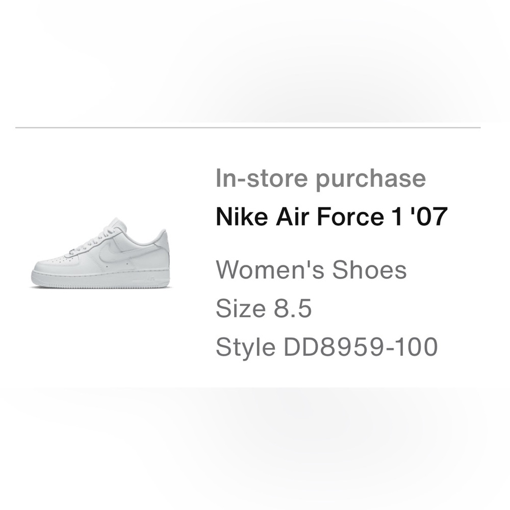 Nike Air Force 1 Women's Sneakers - white